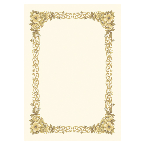 ササガワ　１０－２５２　洋柄賞状用紙　Ｂ５判　縦横兼用