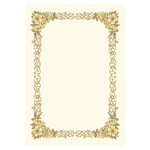 ササガワ　１０－２７２　洋柄賞状用紙　Ｂ４判　縦横兼用