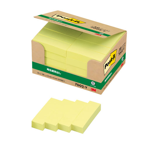 スリーエム　７００２－Ｙ　ポストイット経費節減再生紙パワーパック
