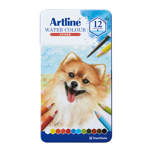 シヤチハタ　ＫＣＰ－Ｗ１２Ｃ／Ｈ　アートライン　水彩色鉛筆　１２色セット