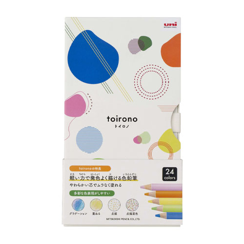 三菱鉛筆　ＴＲ２４Ｃ　色鉛筆トイロノ　ＴＲ２４Ｃ　２４色