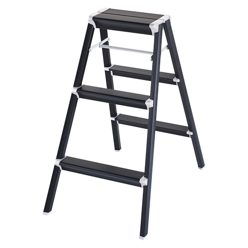 長谷川工業　１６５２７　アルミ踏み台　３段　ＳＫ２．０－０８ＢＫ