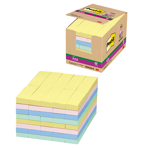 スリーエム　５００４ＳＳ－Ｋ　強粘着ノート／ふせん業務用８０個パック