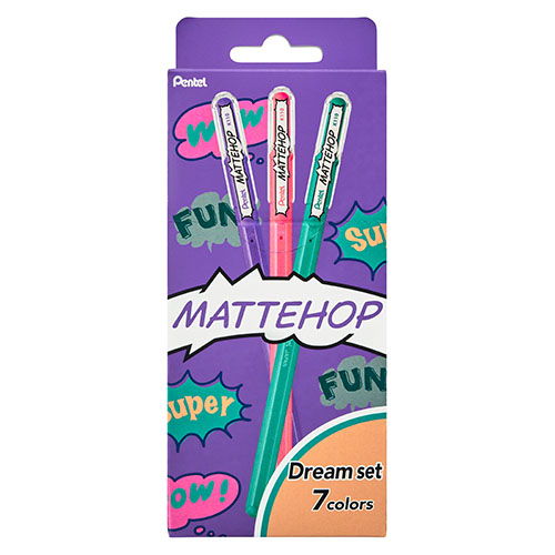 ぺんてる　Ｋ１１０－Ｖ７ＳＴＣ　マットホップ７色セットＣ