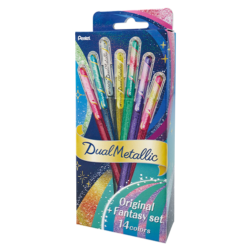 ぺんてる　Ｋ１１０－Ｄ１４ＳＴ　デュアルメタリック　１４色セット