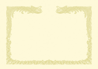 ササガワ　１０－１４７７　ＯＡ賞状用紙　雲なしＢ４判縦クリーム