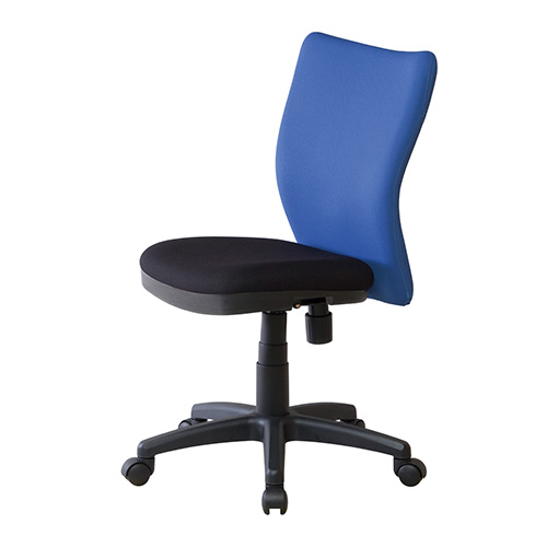 弘益　Ｋ－９２２（ＢＬ）　オフィスチェア（肘無）Ｋ９２２ブルー