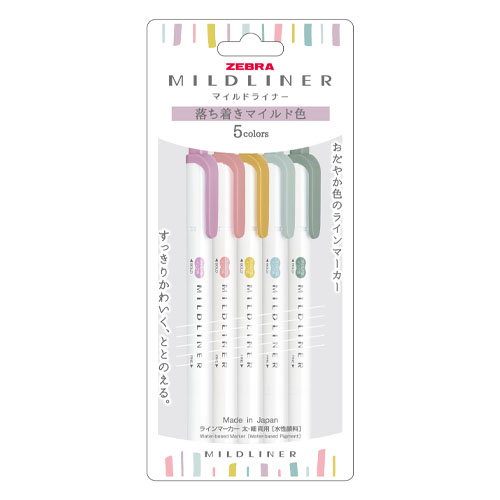 ゼブラ　ＷＫＴ７－５Ｃ－ＯＴ　マイルドライナー　落ち着きマイルド５色Ｃ