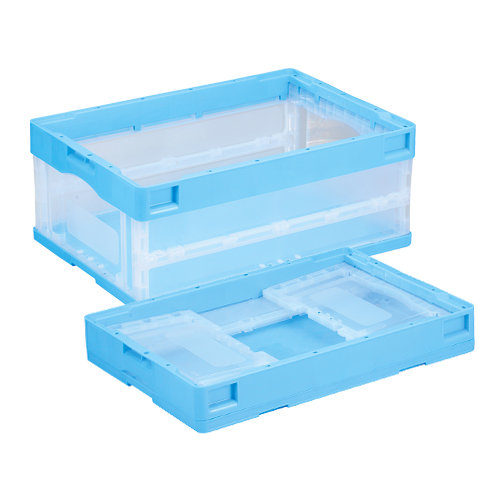 岐阜プラ　ＣＢ－Ｓ３１ＮＲ　ＡＬ（ブルートウメイ　折りたたみコンテナーフタなし／透明（青）