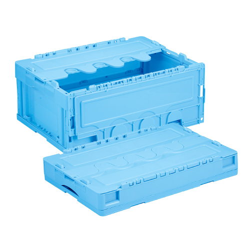 岐阜プラ　ＣＦ－Ｓ３１ＮＲ　ＡＬ（ブルー）　折りたたみコンテナー　フタ付き／青