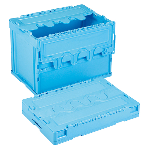 岐阜プラ　ＣＦ－Ｓ６１ＮＲ　ＡＬ（ブルー）　折りたたみコンテナー　フタ付き／青