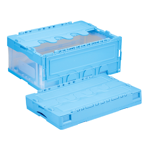 岐阜プラ　ＣＦ－Ｓ３１ＮＲ　ＡＬ（ブルートウメイ　折りたたみコンテナー　フタ付き／透明