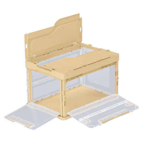 三甲　５６２７４０－００ブラウン　ホームオリコンラック　フタ付き　ブラウン