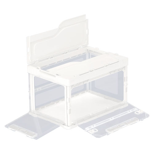 三甲　５６２７４０－００ホワイト　ホームオリコンラック　フタ付き　ホワイト