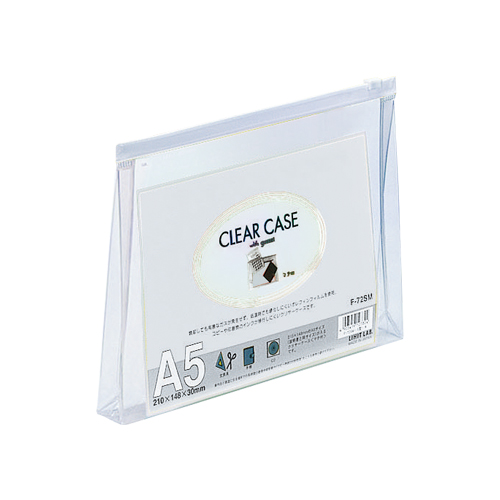 リヒトラブ　Ｆ－７２ＳＭシロ　クリヤーケース　マチ付　Ａ５　白