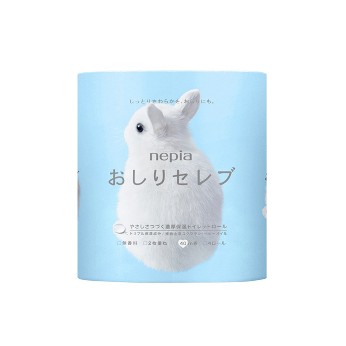 ［ケース］おしりセレブトイレットロール４Ｒ（Ｗ）４０ｍ