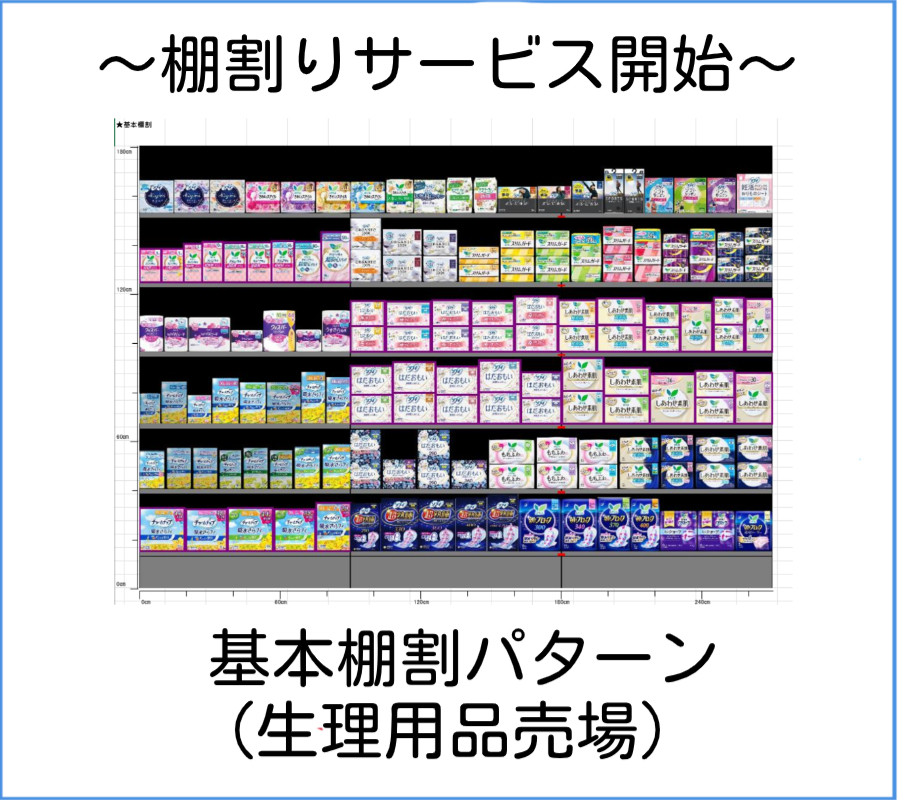 弊社基本棚割パターン（生理用品売場）
