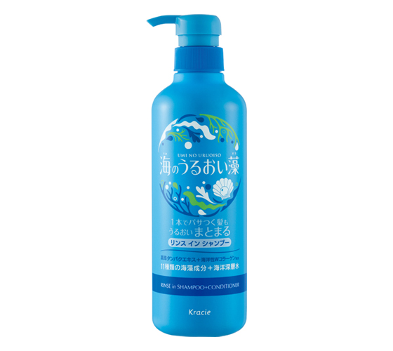 海のうるおい藻 うるおいケア リンスインシャンプー ポンプ 490mL