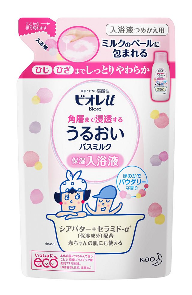 ビオレｕ　角層まで浸透バスミルク　パウダリーつめかえ用