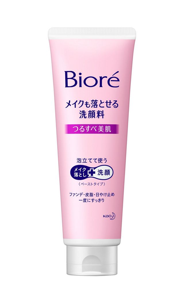 ビオレ　メイクも落とせる洗顔料　つるすべ美肌