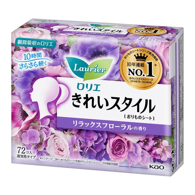 ロリエ　きれいスタイル　リラックスフローラル７２コ入