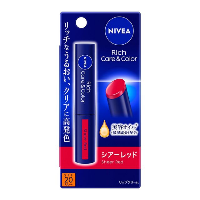 ニベア　リッチケア＆カラーリップ　シアーレッド