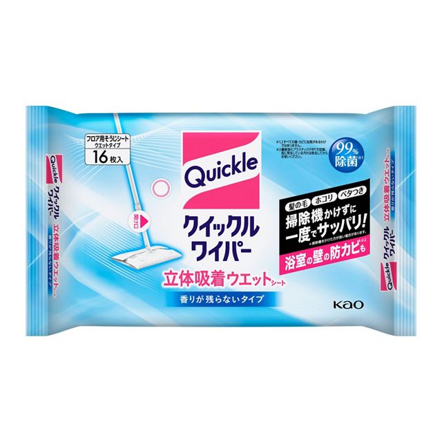 クイックルワイパー　立体吸着ウエットシート　１６枚