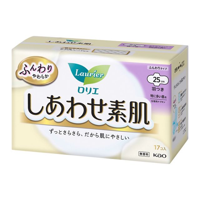 ロリエしあわせ素肌　特に多い昼用２５ｃｍ　羽つき１７コ入