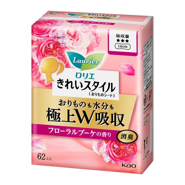 ロリエ　きれいスタイル　極上Ｗ吸収　フローラルブーケ６２コ入