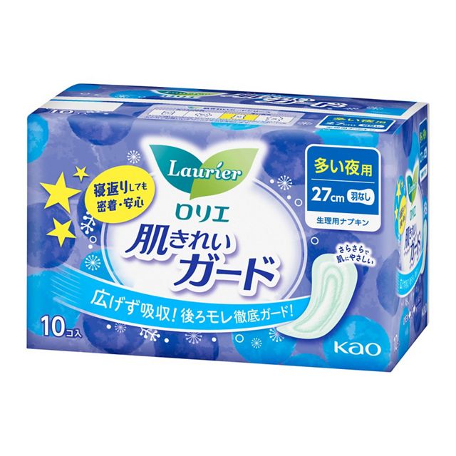 ロリエ　肌きれいガード　夜用　羽なし　１０コ入