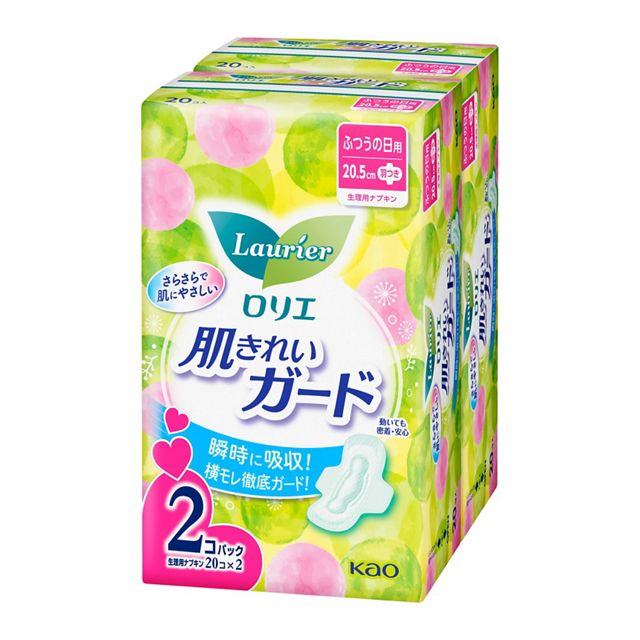 ロリエ　肌きれいガード　昼用　羽つき　２０コ入×２