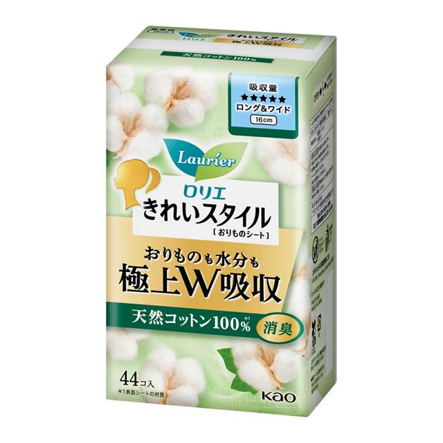 ロリエきれいスタイル　極上Ｗ吸収　ロング＆ワイド　天然コットン１００％