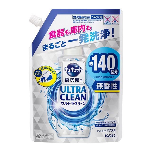 食洗機用キュキュットウルトラクリーン　無香性　つめかえ用