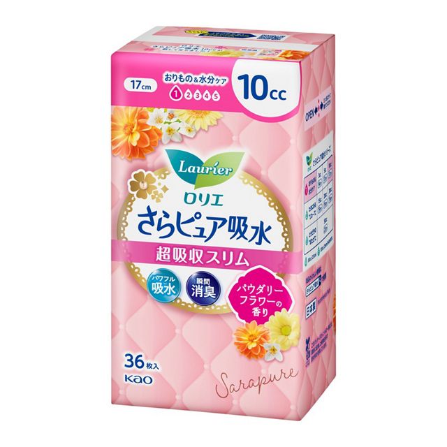 ロリエさらピュア吸水　超吸収スリム　１０ｃｃ　パウダリーフラワー