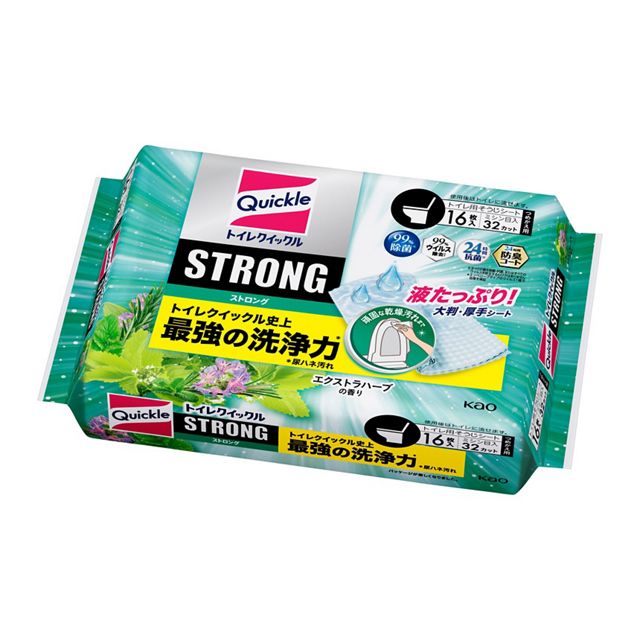 トイレクイックル　ＳＴＲＯＮＧ　エクストラハーブ　替え　１６枚