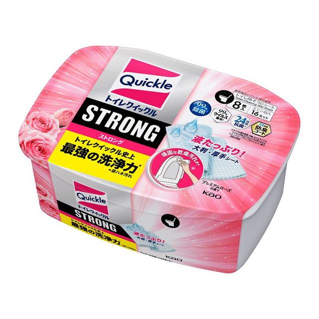 トイレクイックル　ＳＴＲＯＮＧ　プレミアムローズ　容器入
