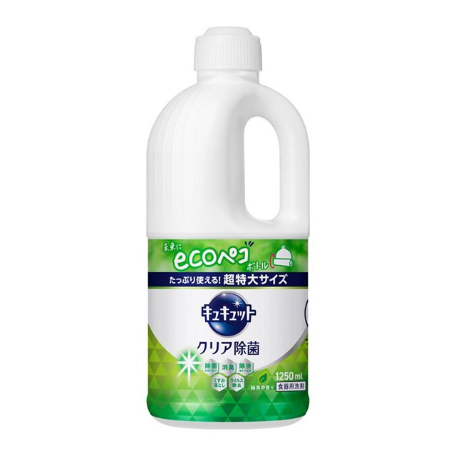 キュキュット　クリア除菌　緑茶の香り　つめかえ用１２５０ｍｌ