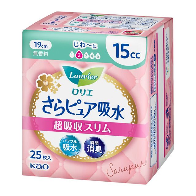 ロリエ　さらピュア吸水　超吸水スリム　１５ｃｃ　２５枚