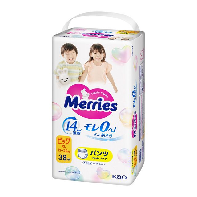 メリーズパンツ　ずっと肌さらエアスルー　ＢＩＧサイズ３８枚入り