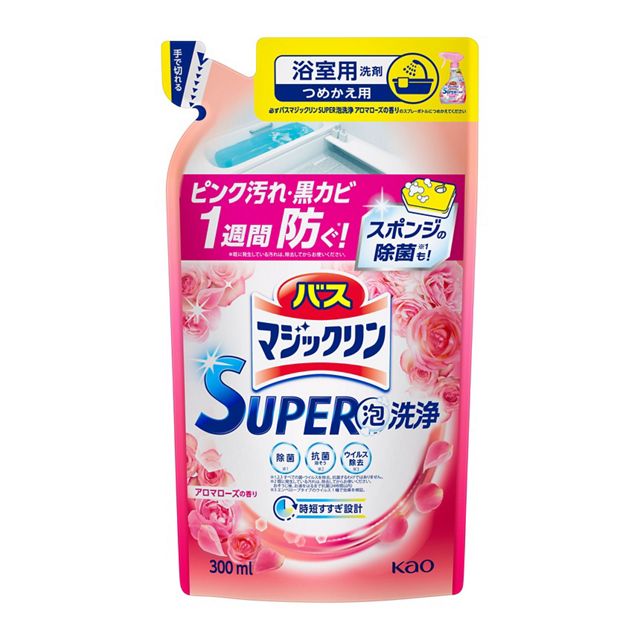 バスマジックリン　ＳＵＰＥＲ泡洗浄　アロマローズ　つめかえ用　
