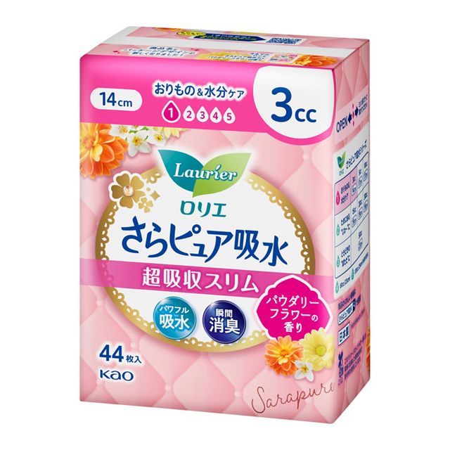 ロリエさらピュア吸水　超吸収スリム　３ｃｃ　パウダリーフラワー