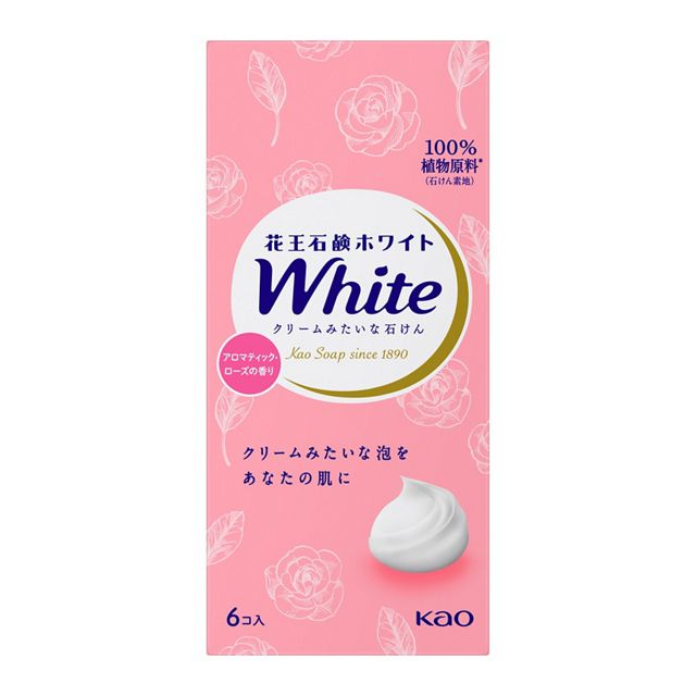 花王ホワイト　アロマティック・ローズ　普通サイズ　６コ箱