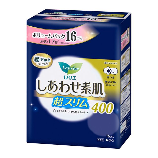 ロリエしあわせ素肌　超スリム　ボリュームパック　４０ｃｍ羽つき
