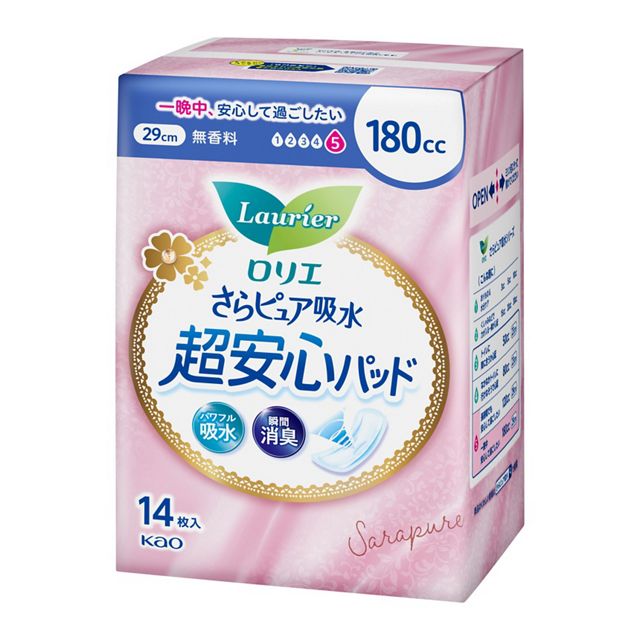 ロリエ　さらピュア吸水　超安心パッド　１８０ｃｃ