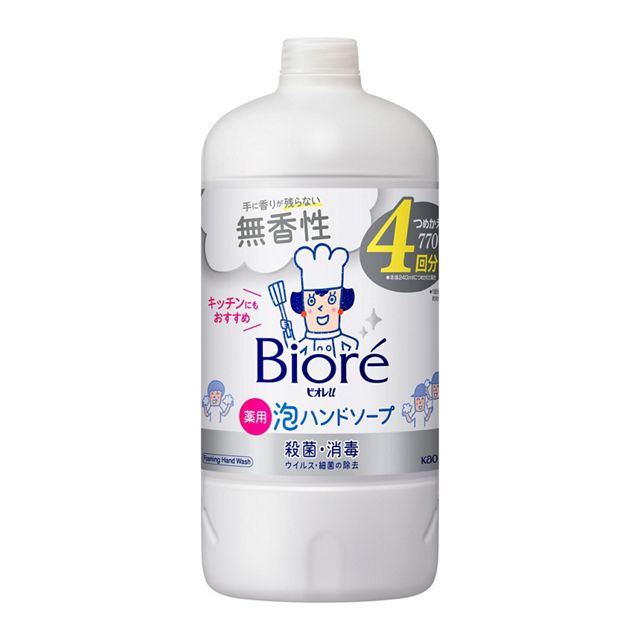 ビオレｕ　泡ハンドソープ　無香性　つめかえ用７７０ｍｌ