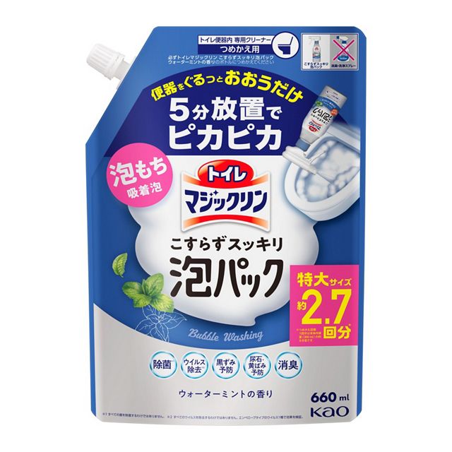 トイレマジックリン　こすらずスッキリ泡パック　ミント　詰替