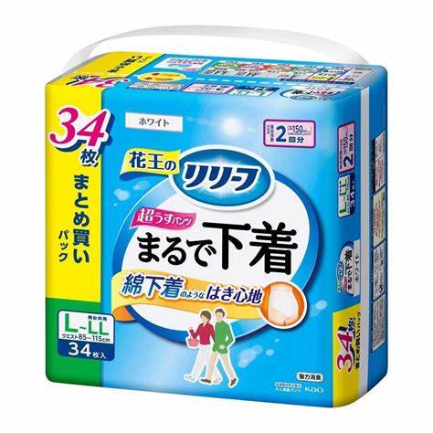 リリーフ　パンツタイプ　まるで下着　２回分　Ｌ３４枚