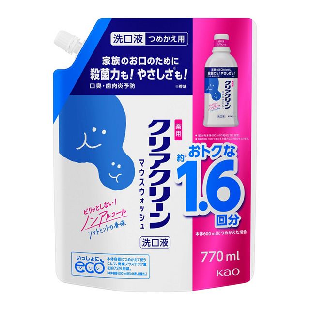 クリアクリーンマウスウォッシュ　ソフトミントの香味　詰め替え用　７７０ｍｌ