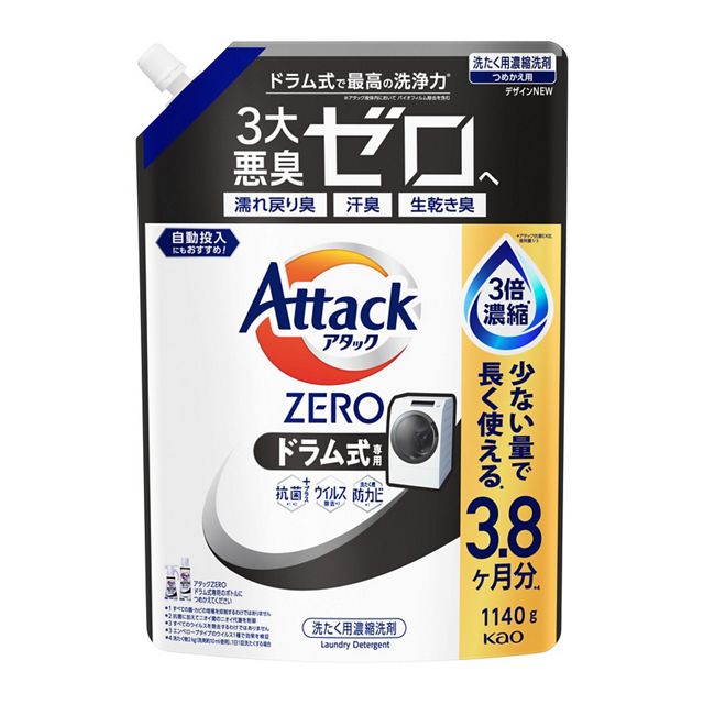 アタックＺＥＲＯ　ドラム式専用　つめかえ用　１１４０ｇ