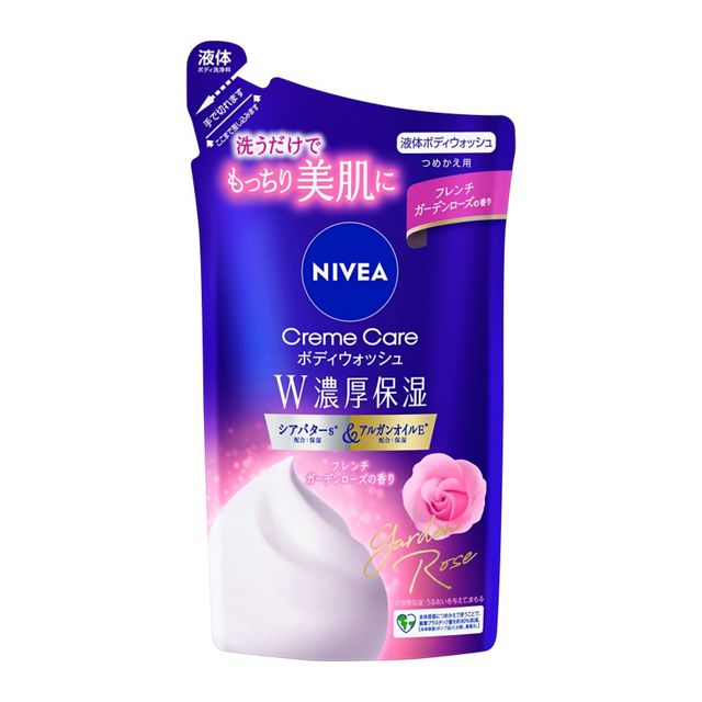 ニベア　クリームケアＢＷ　Ｗ濃厚保湿　フレンチローズ　つめかえ用　３４０ｍｌ